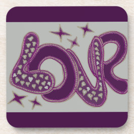 Porta-copo Amor no estilo dos anos 60