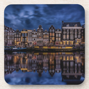 Porta-copo Amsterdã com canais em Dusk