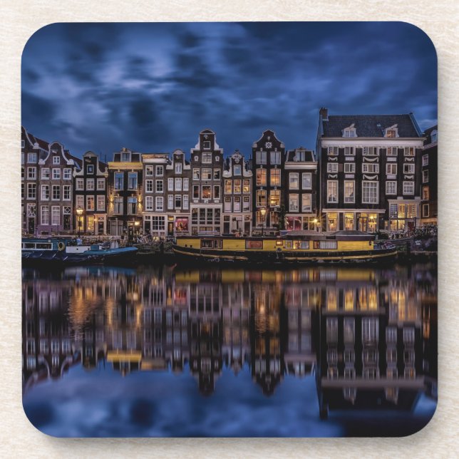 Porta-copo Amsterdã com canais em Dusk (Frente)