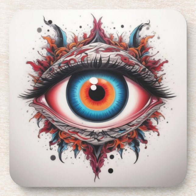 PORTA-COPO ANCIÁRIO FANTASY BLUE IRIS EYEBALL (Frente)