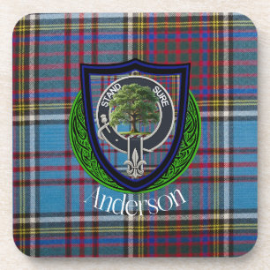 Porta-copo Anderson Scottish Clan Tartan e Crest