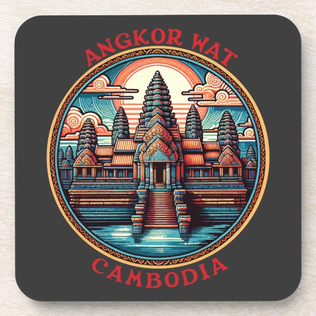 Porta-copo Angkor Wat, Camboja (Frente)