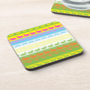 Porta-copo Animais Coloridos Retroativos Padrão Moderno de S