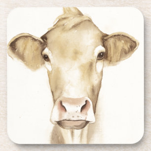 Porta-copo Animais de Casca de Aquarela  Vaca