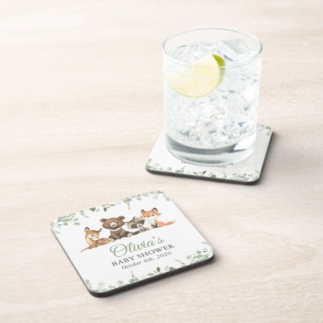 Porta-copo Animais De Floresta, Floresta, Selvagem Um, Chá de (Lado Direito)