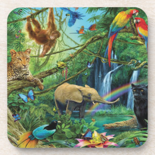 Porta-copo Animais que vivem juntos travesseiros decorativos