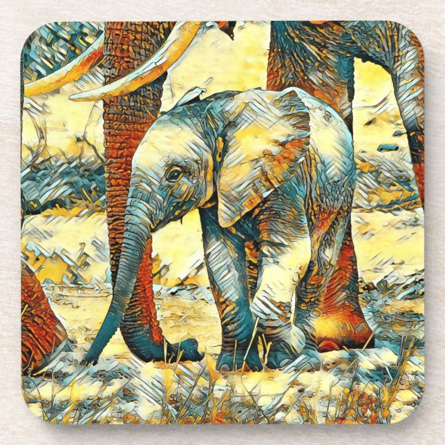 Porta-copo AnimalArt_Elephant_010 (Frente)
