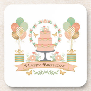 Porta-copo aniversário chic moderno