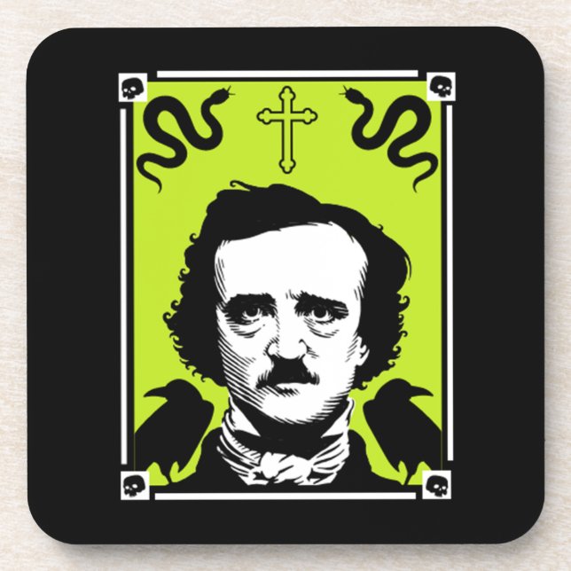 Porta-copo Aniversário de Edgar Allan Poe 19 de janeiro (Frente)