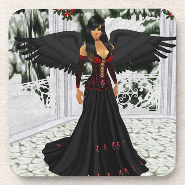 Porta-copo Anjo Das Portas copos Escuras (Frente)