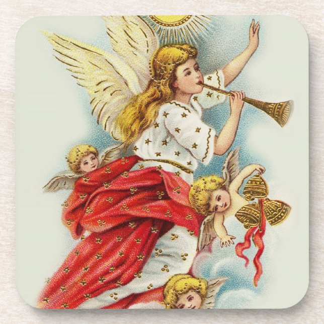 Porta-copo Anjos de desejos de Natal (Frente)