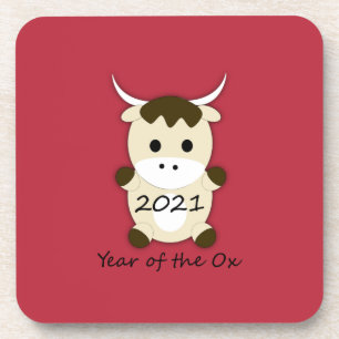 Porta-copo Ano Novo chinês de 2021 Ano do boi