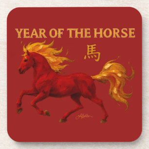 Porta-copo Ano Novo Chinês do Zodíaco 2026 Cavalo de Fogo Yan