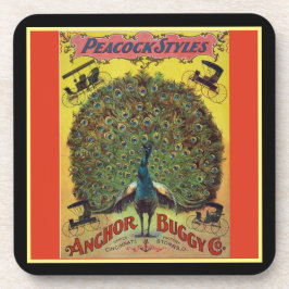 Porta-copo Antecipação da empresa de escuta anti-pavão vermel