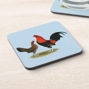 Porta-copo Antigos Bantams de Jogo Inglês: BB Red Pair