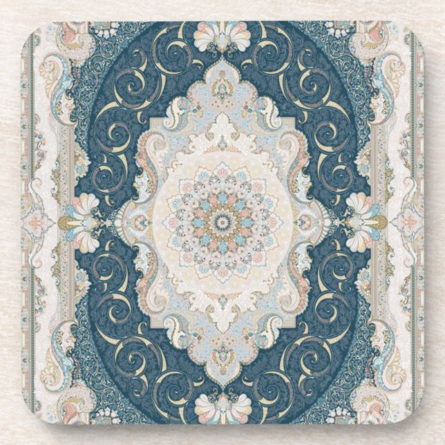 Porta-copo Antiguamente tapete persa turco (Frente)