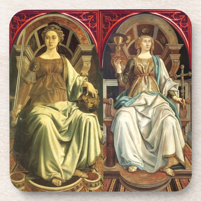 PORTA-COPO ANTIQUE RENAISSANCE TAROTS / JUSTICE - POPE (Frente)