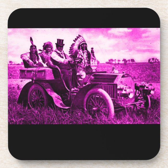 PORTA-COPO APACHES E GERONIMO CONDUZINDO UM CARRO A MOTOR (Frente)