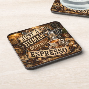 Porta-copo Apenas um Humano Impulsionado por Espresso