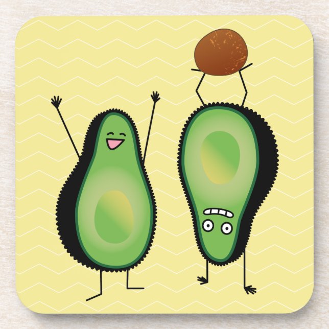 Porta-copo aplausos engraçada do Avocado fica verde (Frente)