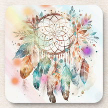 Apoios de Copo Dream Catcher Fundo Branco