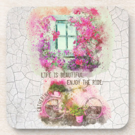 Porta-copo Aproveite o passeio | Bicicleta De Aquarela Com Fl