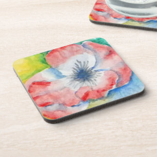Porta-copo Aquarela, Sweetpea Flower Art