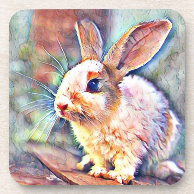 Porta-copo aquarell bunny (Frente)