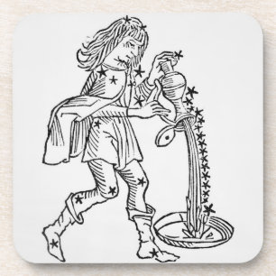 Porta-copo Aquário (o portador de água) uma ilustração de