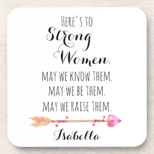 Porta-copo Aqui está para Mulher Forte Personalizada Tribal A