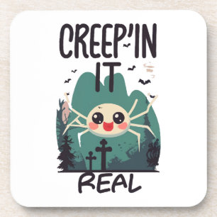 Porta-copo Aranha de Halloween Kawaii Trocadilho