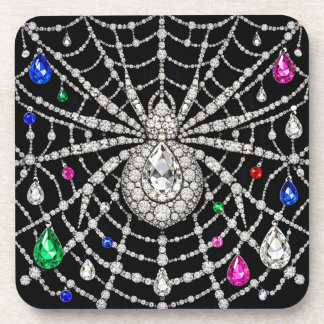 Porta-copo Aranha Glamurosa Desenho de Diamante Cheio de Joia