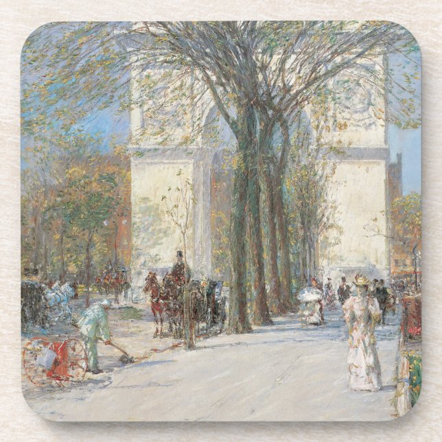 Porta-copo Arco de Washington, Primavera por Frederick Childe (Frente)