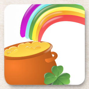 Porta-copo Arco-Íris Dourado Pote Lucky Irish Sky Irlanda Col