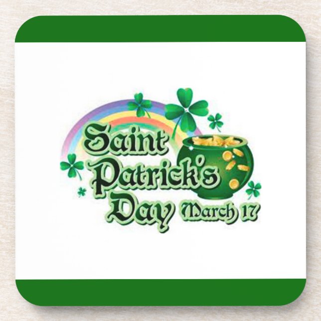 Porta-copo Arco-íris e Pote Dourado - (Frente)