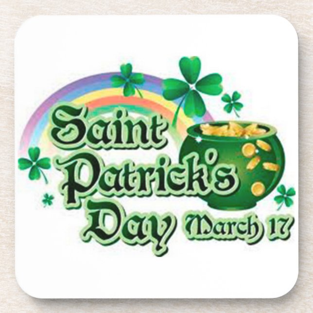 Porta-copo Arco-íris e Pote Dourado - (Frente)