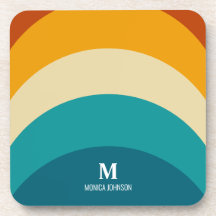 Arco-Íris Monograma Nome Personalizado Retroativo 