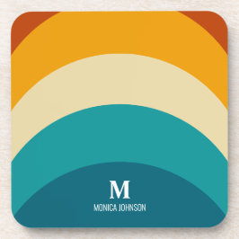 Porta-copo Arco-Íris Monograma Nome Personalizado Retroativo 