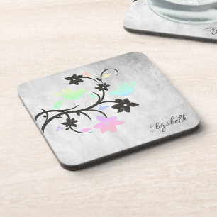 Porta-copo Arco-Íris Pastel Aves Bebidas Coaster