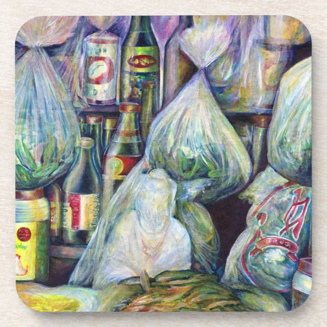 Porta-copo Aromas secos ao Sol de Singapura (Frente)