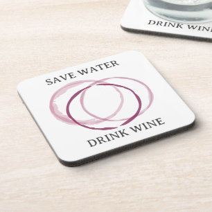 Porta-copo Aros de mancha de vinho tinto de Borgonha divertid