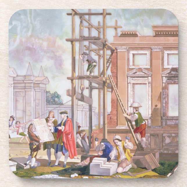 Porta-copo Arquitetura, de uma série de quatro t de (Frente)