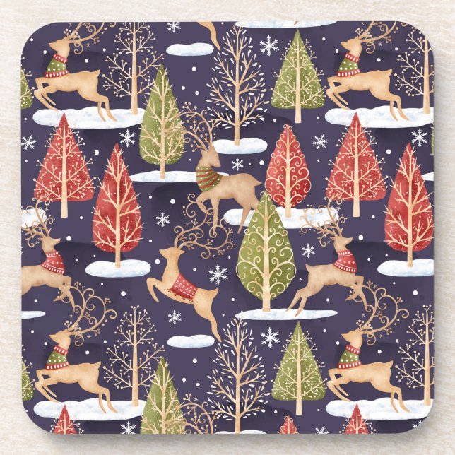 Porta-copo Arrendoras Whimsical Woodland Winter (Frente)