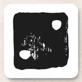 Porta-copo Arroz Negro e Branco #2 Linocuto Russo