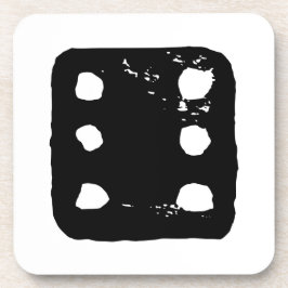 Porta-copo Arroz Preto e Branco 6 Linocuto Russo