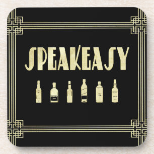 Porta-copo Art deco agitado anos 20 speakeasy proibição