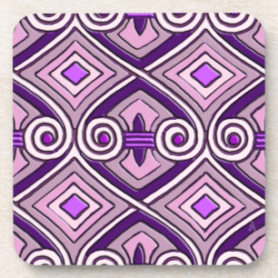 Porta-copo Art Deco Does Persia (Bright Purples)