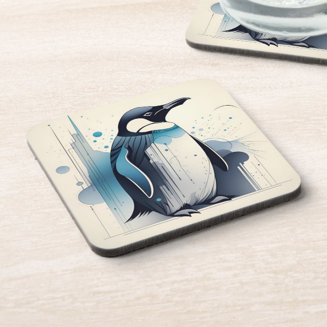 Porta-copo Art Deco Duro Pinguim conjunto de portas copos plá (Left Side)