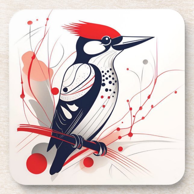 Porta-copo Art Deco Pica-pau Duro conjunto de portas copos de (Frente)