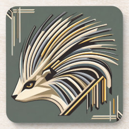 Porta-copo Art Deco Porcupine Duro plástico conjunto de porta